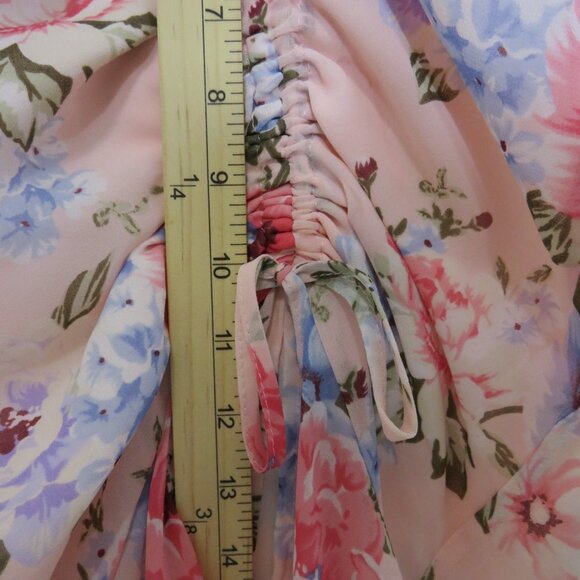 Forever 21* Women's Floral Chiffon High/Low High Rise‎ Waist Maxi Skirt~ Medium - Picture 10 of 10